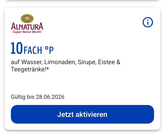 Payback Alnatura – 10-fach Punkte auf Getränke