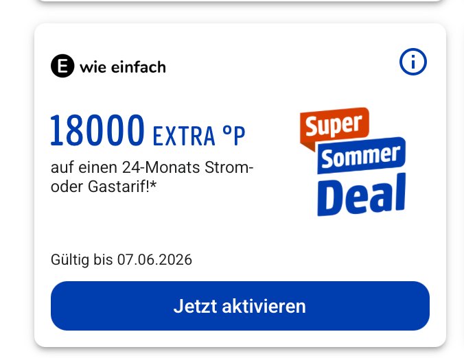 Payback E wie einfach – 18.000 Extra-Punkte auf Strom- oder Gastarif